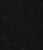 Honey & Sparkle Embroidered Eyelet Tie Back Pointed Hem Top - Image 4