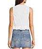Honey & Sparkle Lace Trim Tie Front Vest, Color:White - Image 2