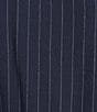 Honey & Sparkle Stripe Lace Trim Tie Front Vest, Color:Navy/White - Image 4