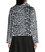 Honey & Sparkle Leopard Printed Faux Fur Jacket, Color:Grey/Charcoal - Image 2