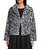 Honey & Sparkle Leopard Printed Faux Fur Jacket, Color:Grey/Charcoal - Image 3