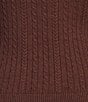 Honey & Sparkle Long Sleeve Cable Knit Off Shoulder Top - Image 4