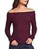 Honey & Sparkle Long Sleeve Cable Knit Off Shoulder Top - Image 5