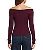Honey & Sparkle Long Sleeve Cable Knit Off Shoulder Top - Image 6
