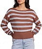 Honey & Sparkle Long Sleeve Stripe Jersey Sweater - Image 1