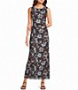 Honey & Sparkle Mesh Floral Printed Maxi Dress - Image 1