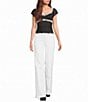 Honey & Sparkle Mesh Short Flutter Sleeve Tie Back Top - Image 3