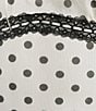 Honey & Sparkle Polka Dot Mesh Short Flutter Sleeve Tie Back Top - Image 4