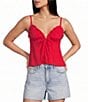 Honey & Sparkle Poplin Ruffled V-Neck Tank Top - Image 5