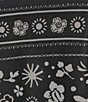 Honey & Sparkle Printed Mesh Handkerchief Hem Tank Top, Color:Black/Ivory - Image 4