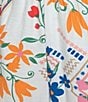 Honey & Sparkle Printed Mid Rise Elastic Waist Coordinating Shorts, Color:Ivory/Garden - Image 4