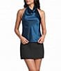 Honey & Sparkle Satin Halter Tank - Image 1