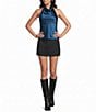 Honey & Sparkle Satin Halter Tank - Image 3