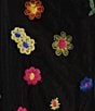 Honey & Sparkle Short Sleeve Black T-Shirt Floral Tulle Babydoll Cami Top, Color:Black/Multi - Image 4