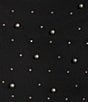 Color:Black - Image 4 - Short Sleeve Rhinestone Pearl Mesh Top