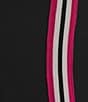 Color:Black/Fuchsia - Image 5 - Sleeveless Cross Back Strap Side Stripe Detail Athletic Dress