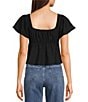 Honey & Sparkle Solid Smocked Baby Doll Top - Image 2