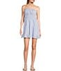 Honey & Sparkle Strapless Double Tiered Day Dress, Color:Light Blue - Image 1