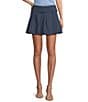 Honey & Sparkle Stripe Pleated Skirt, Color:Navy - Image 1