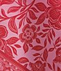 Honey & Sparkle Woven Printed Satin Spaghetti Strap Hanky Hem Top, Color:Pink/Red - Image 4