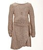 Color:Blush - Image 1 - Honey And Rosie Big Girls 7-16 Long Sleeve Faux Wrap Dress