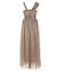 Color:Blush/Silver - Image 2 - Big Girls 7-16 One Shoulder Sequin Long Dress