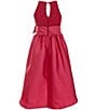 Color:Magenta - Image 2 - Big Girls 7-16 Embellished Oversized Bow Dress