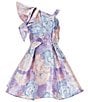 Color:Lilac/Multi - Image 1 - Big Girls 7-16 Sleeveless Floral Asymmetrical-Ruffled Fit-And-Flare Dress