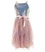 Color:Multi - Image 1 - Big Girls 7-16 Sleeveless Sequin Ombre Mesh Dress