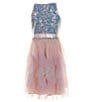 Color:Multi - Image 2 - Big Girls 7-16 Sleeveless Sequin Ombre Mesh Dress