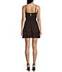 Honey and Rosie Cherry Print V-Neck Smocked Fit And Flare Dress, Color:Black/Red - Image 2