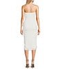 Honey and Rosie Floral Lace Asymmetrical Hem Ruffle Trim Dress, Color:Ivory - Image 2