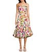 Honey and Rosie Floral Printed Top & Coordinating Tiered Bubble Hem Skirt Set - Image 1