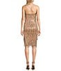 Color:Sand/Gold - Image 2 - Fringe Sequin One-Shoulder Bodycon Midi Dress