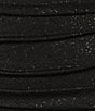 Honey and Rosie Glitter Drape Neck Adjustable Strap Shirred Gown, Color:Black - Image 4
