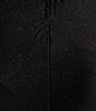 Honey and Rosie Glitter Knit Strapless Corset Front Slit Gown, Color:Black - Image 4