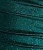 Color:Emerald - Image 4 - Glitter Lace-Up Back Front Slit Mermaid Long Dress