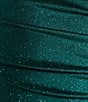 Color:Emerald - Image 4 - Glitter Lace-Up Back Front Slit Mermaid Long Dress