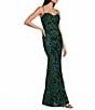 Honey and Rosie Glitter Patterned Cowl Neck Shirred Flare Hem Long Dress - Image 1