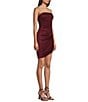 Honey and Rosie Glitter Strapless Side Shirred Dress - Image 3