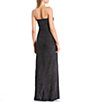 Color:Black/Multi - Image 2 - Glitter Velvet Strapless Long Dress