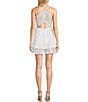 Color:White - Image 2 - Lace Bra Back Fit-And-Flare Dress