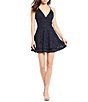 Honey and Rosie Lace Double Hem Glitter Fit-and-Flare Dress | Dillard's