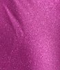 Color:Magenta - Image 3 - Notched V-Neck Shirred Side Slit Mini Dress