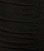 Color:Black - Image 4 - One Shoulder Rosette Front Slit Midi Dress