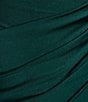 Color:Emerald - Image 4 - One Shoulder Ruffle Pleated Side Front Slit Long Dress