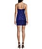 Honey and Rosie Patterned Sequin Wrap Front Bodycon Dress - Image 2