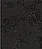 Honey and Rosie Plus Size Scuba Crepe Embroidered Deep V-Neck Scalloped Lace Back Fit And Flare Dress, Color:Black - Image 4