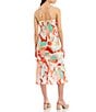 Color:Tropical Multi - Image 2 - Printed Twist Front Cut-Out Midi Dress