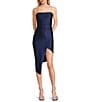 Honey and Rosie Rhinestone Adjustable Spaghetti Strap Asymmetrical Dress - Image 1